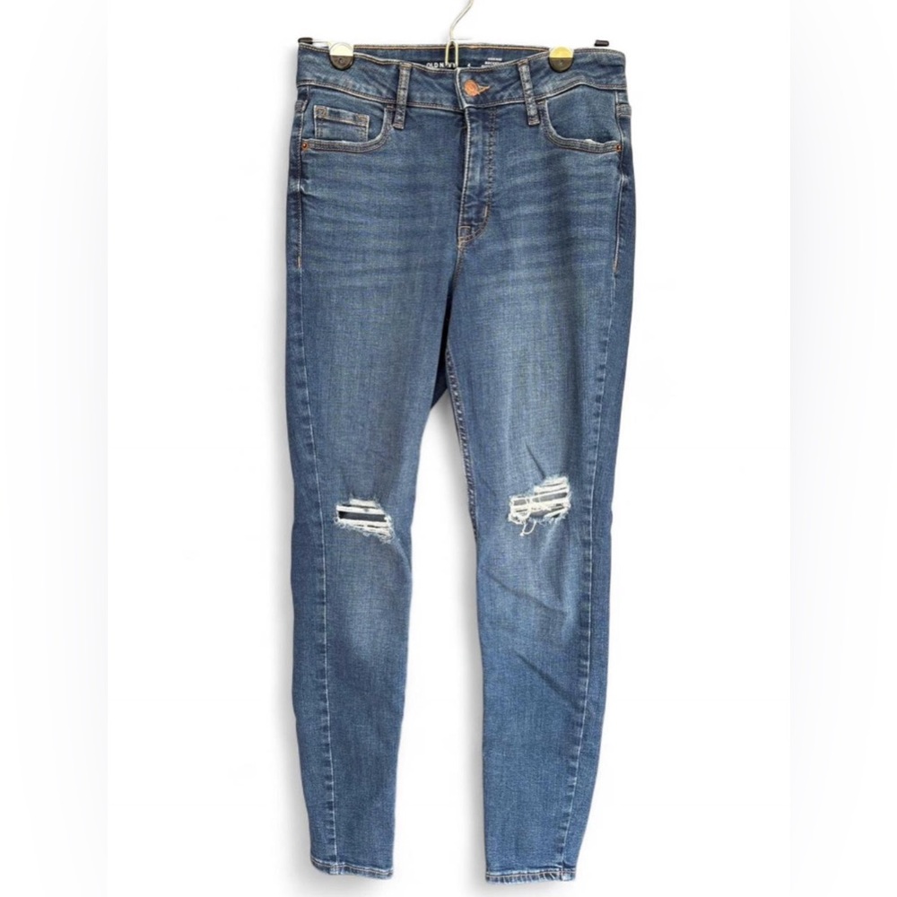 Women's Old Navy High Rise Rock‎ Star Super Skinny Distressed Denim Jeans Size 4